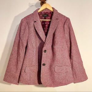 Talbots plus-size pink tweed blazer